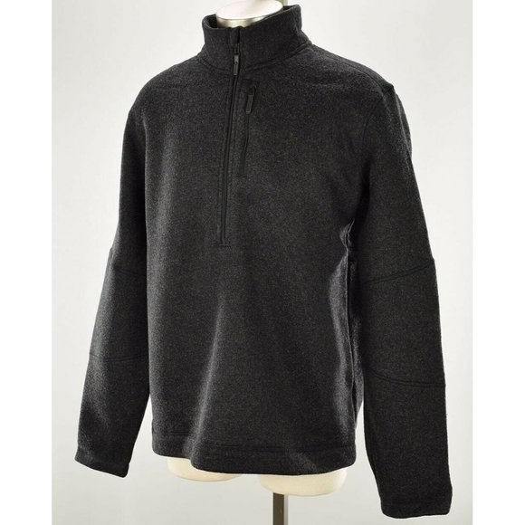 SMARTWOOL Mens Dark Charcoal HUDSON TRAIL Fleece 1/2 Zip Sweater XXL NWT